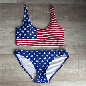 Xhilaration Red and Blue Star Bikini